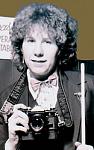 Billie Billing with trusty Canon camera 1980