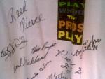 CJ Wiley's Dallas Open tournament shirt 1995, the Million $ run of 11 racks by Earl Strickland, this shirt has the signatures of the following...